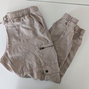Banana Republic Joggers Womens Large Khaki Cargo Pants Tencel Lyocell Gorpcore